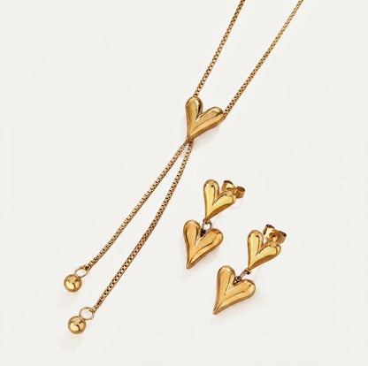 Puffy Heart Jewelry Set