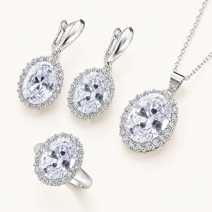 Oval Round Jewelry set