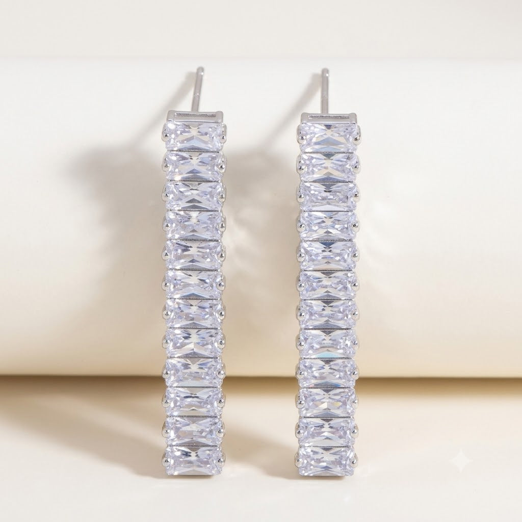 Iced Emerald Baguette Set