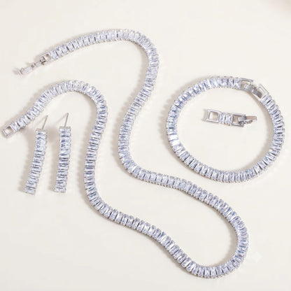 Iced Emerald Baguette Set