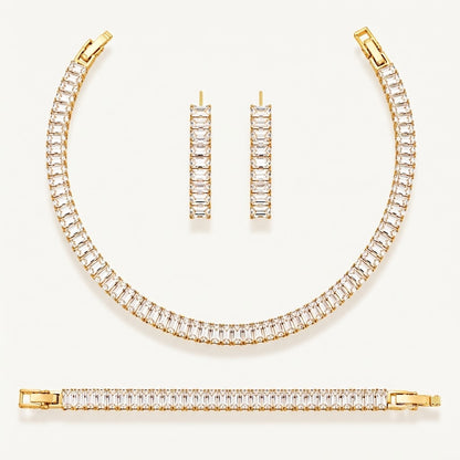 Iced Emerald Baguette Set