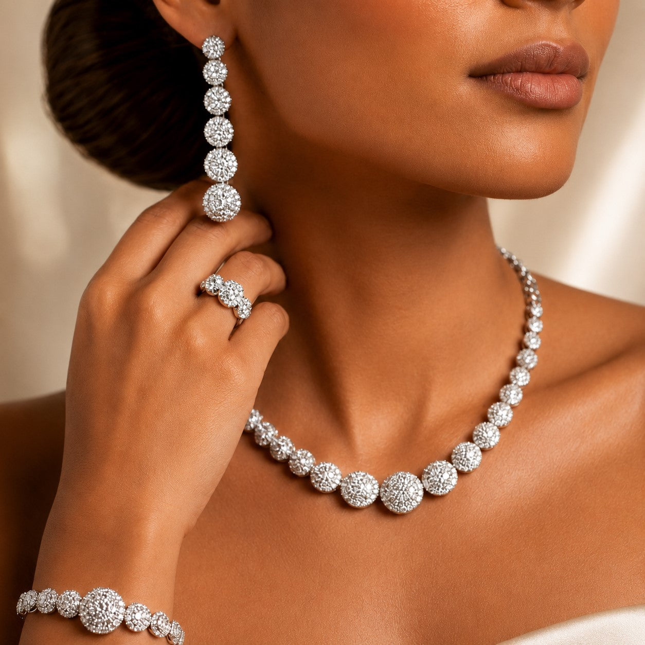 Long Round Stone Set