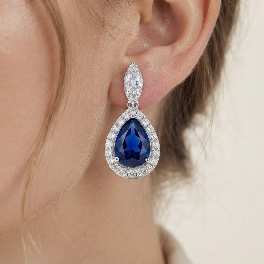 Blue Water Drop jewelry set