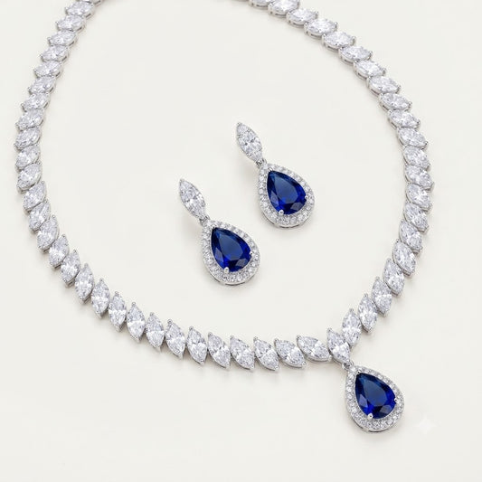 Blue Water Drop jewelry set