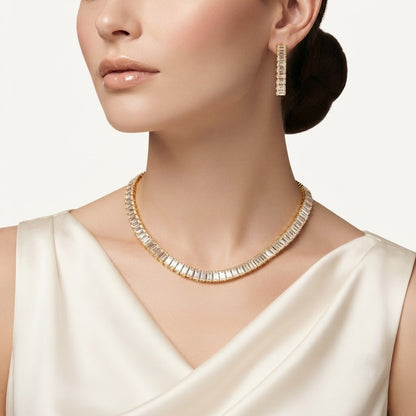 Iced Emerald Baguette Set