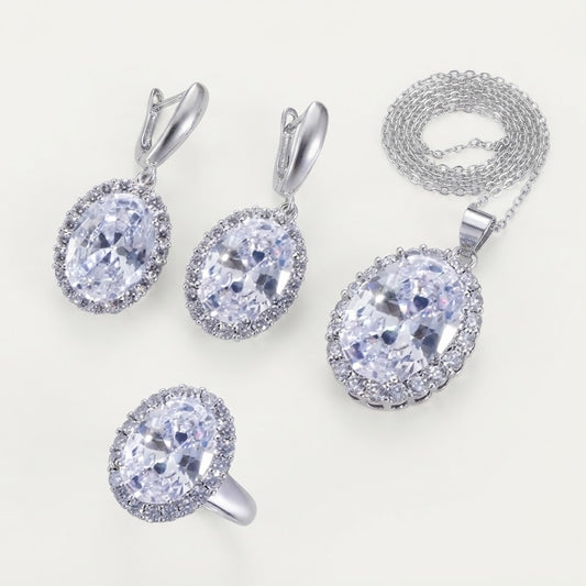 Oval Round Jewelry set