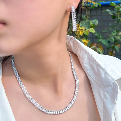 Iced Emerald Baguette Set