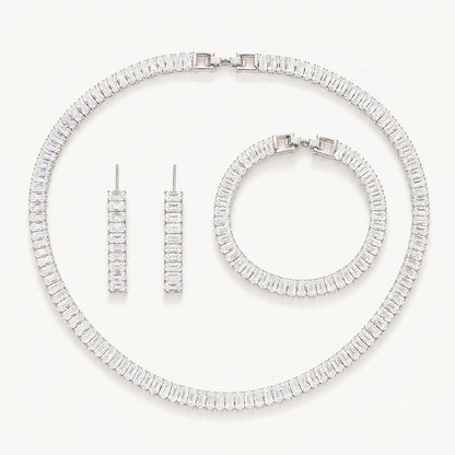 Iced Emerald Baguette Set