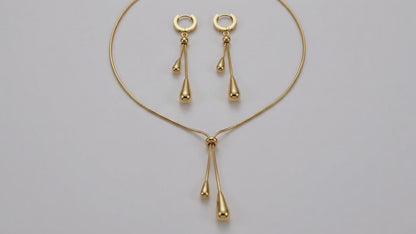 Double Teardrop Snake Chain Set