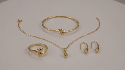 Mini Golden Teardrop Jewelry set